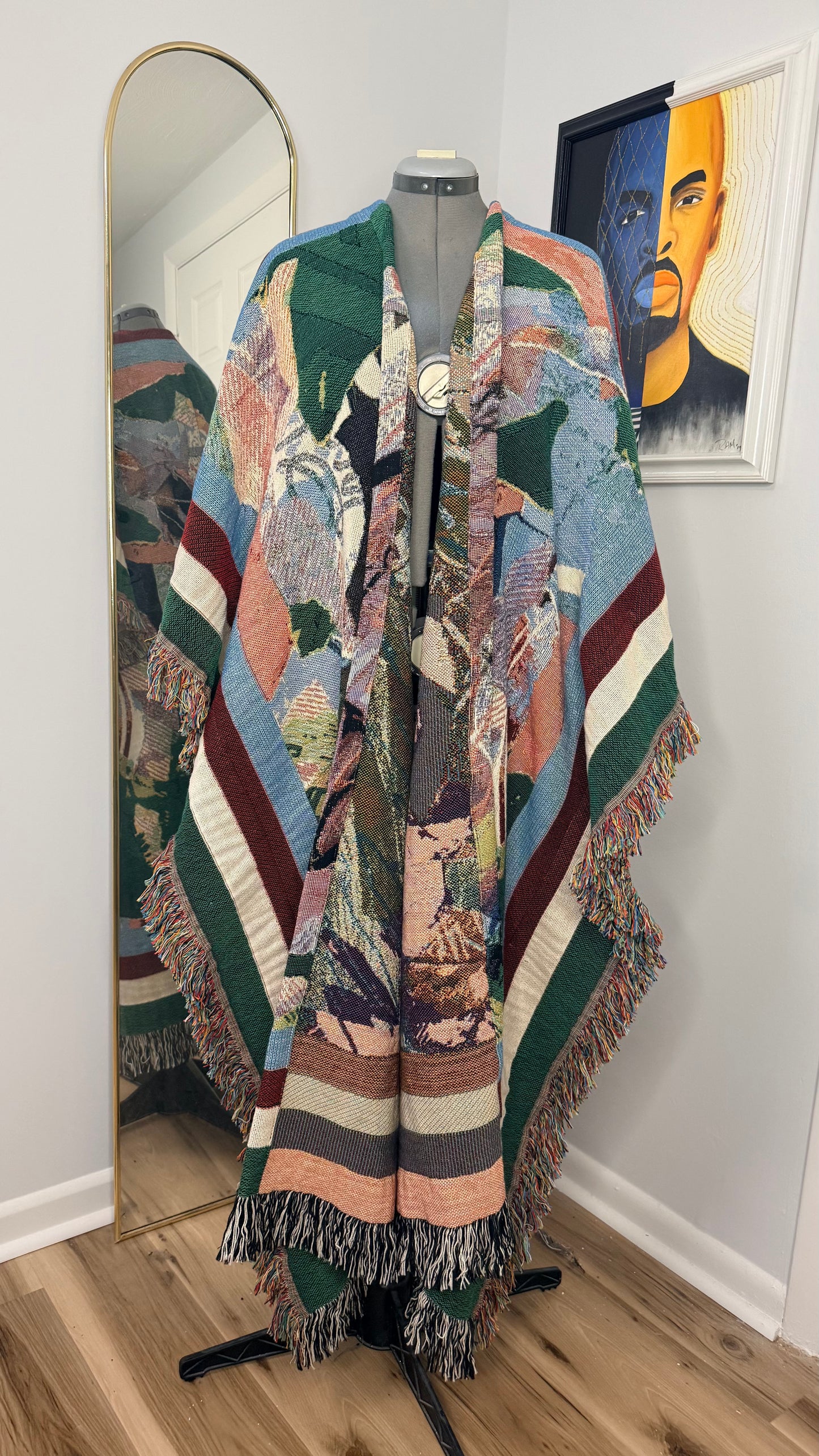 Ltd Edition Longline Art Coat, Pushing Through Chaos