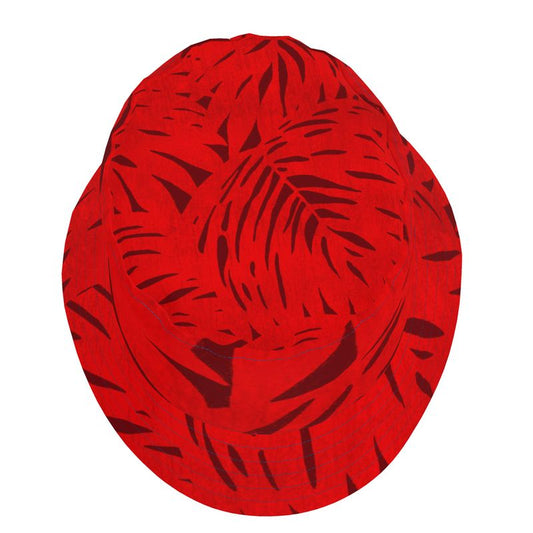 Scarlet Tropicana Bucket Hat
