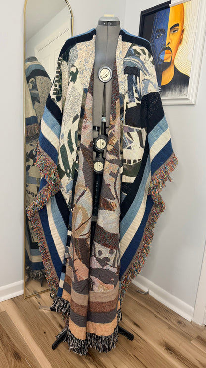 Ltd Edition Longline Art Coat, Ancestral Echoes