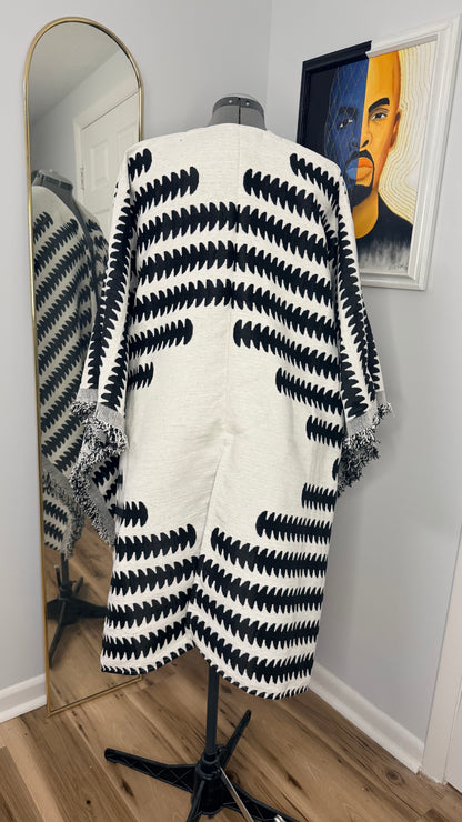Woven Longline Coat, Lunar Pulse