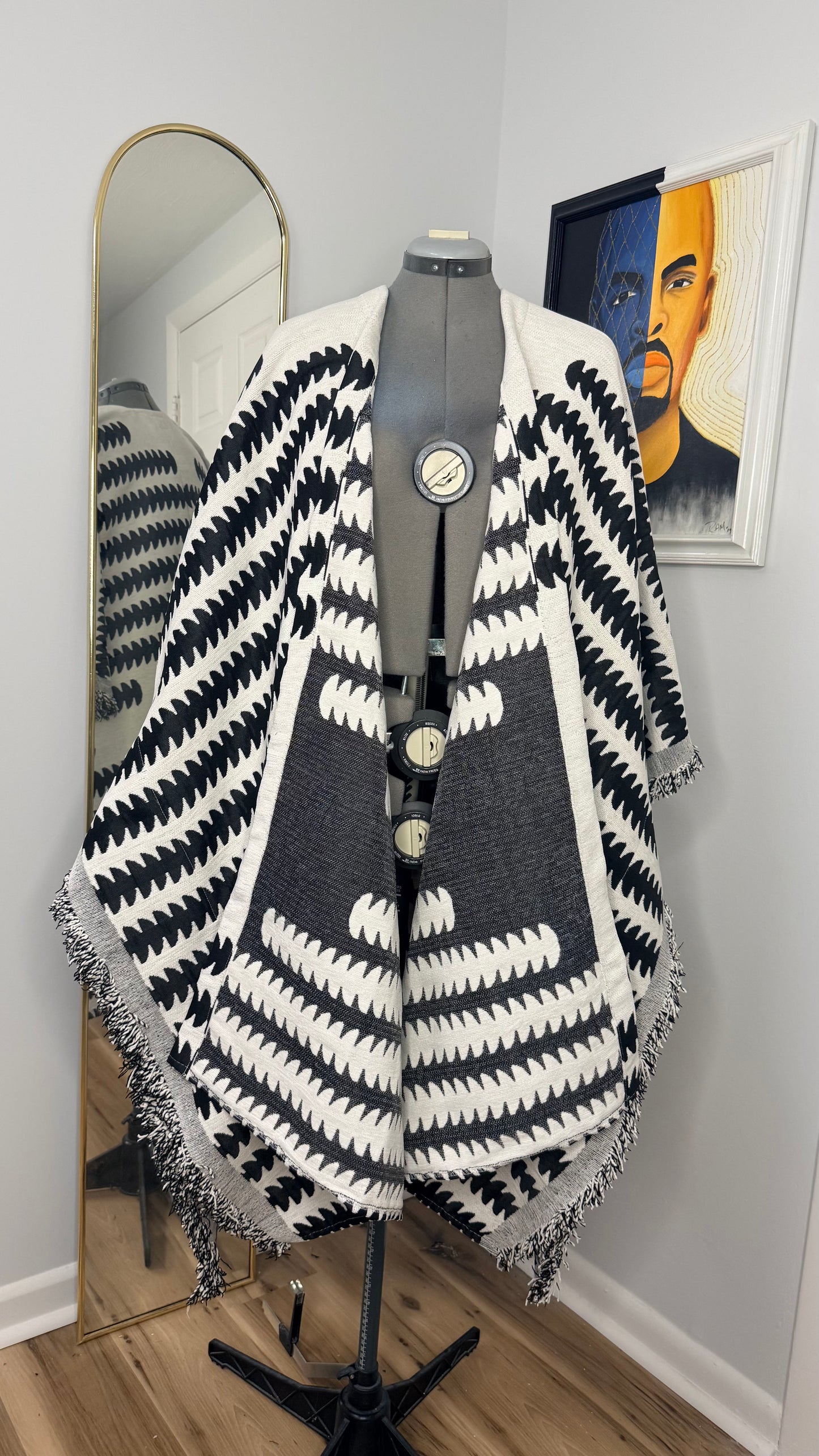 Woven Longline Coat, Lunar Pulse