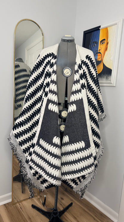 Woven Longline Coat, Lunar Pulse